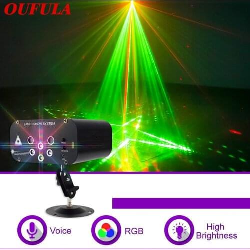 New 6 holes 64 patterns laser lamp disco stage lights bar flash stage lamp KTV Mini Christmas projector