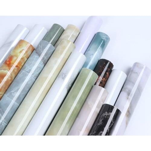 Solid Color Contact Paper Waterproof Wall Sticker DIY Self-Adhesive Kitchen Desktops Wall Papers Living Room Furnitures Paster