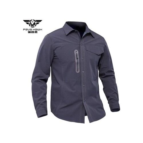 Spring and summer tactical quick drying shirt military fan shirt ventilation button shirt