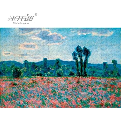 Michelangelo Wooden Jigsaw Puzzle 500 1000 1500 2000 Piece Flower Ocean Claude Monet Educational Toy Collectibles Painting Decor