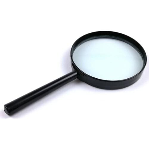 Handheld reading Magnifier Hand Held Magnifying 90mm Mini Pocket Magnifying Physics teaching supplies