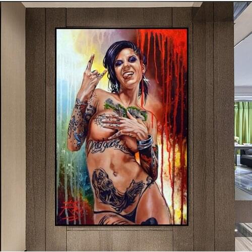 Sexy Nude Black Woman Painting on Canvas Modern Wall Art Pictures for Living Room Home Decor African Woman Posters and Prints