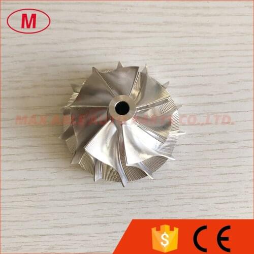 RHF55 forward 46.50/60.00mm 7+7 blades Point milling high performance turbocharger milling/aluminum 2618/billet compressor wheel