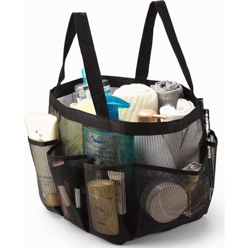 Basedidea Mesh Shower Bag Quick Dry Shower Tote Bag Beach Bathroom Shower Organizer for Containing Toiletries
