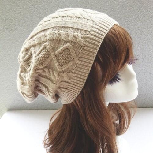 2020 Women winter hats Twist Pattern knitted hat Beanie Autumn Warm Skull Cap Bonnet Femme Gorros Skullies Touca Chapeu Feminino