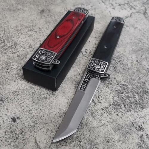 High Quality Damascus Steel Folding Hunting Knife Pocket Knife Survival Portable Outdoor Camping Survival Outdoors Tools Knife