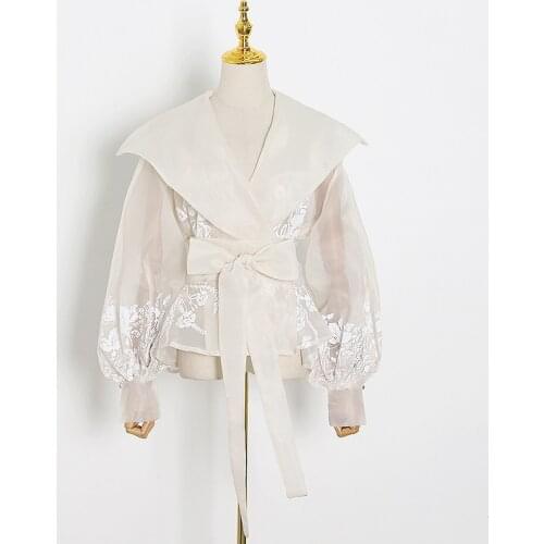 SUN FOR YOU Collar Blouses