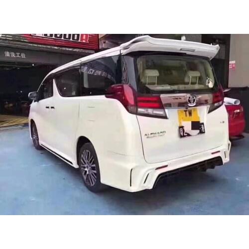 Toyota Elfa modified carbon fiber tail fin fixed wing rear spoiler rear tail alpha air package