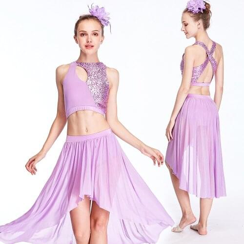 Ballet Dance Dress For Women Ballet Dance Wear Sequins Ballerina Dresses Adult Gymnastics Leotard Red Skating CLothesJL1431