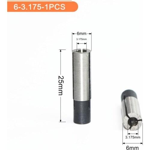 6mm-3.175mm,1pcs,Freeshipping CNC Machine Milling Cutter Adaptor,Solid carbide End Mill,woodworking Router Bit conversion sleeve