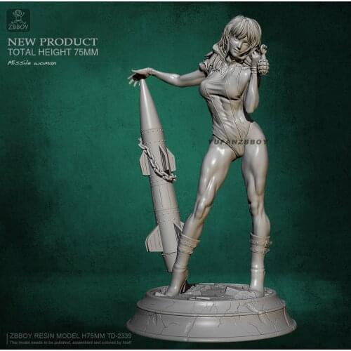 75MM Resin model kits figure beauty colorless and self-assembled TD-2339