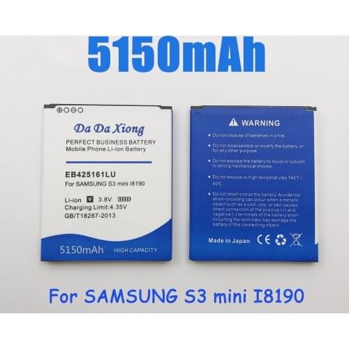 EB425161LU 5150mAh Battery for Samsung galaxy s3 mini i8190 i699 ace 2 i8160 S7562 S7562I S7568 i8190N i739 S7580