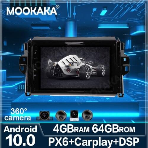 For Toyota Hilux 2015-2018 Android 10.0 PX6 Car DVD Player GPS Multimedia Auto Radio Car Navigator Stereo Receiver Head Unit IPS