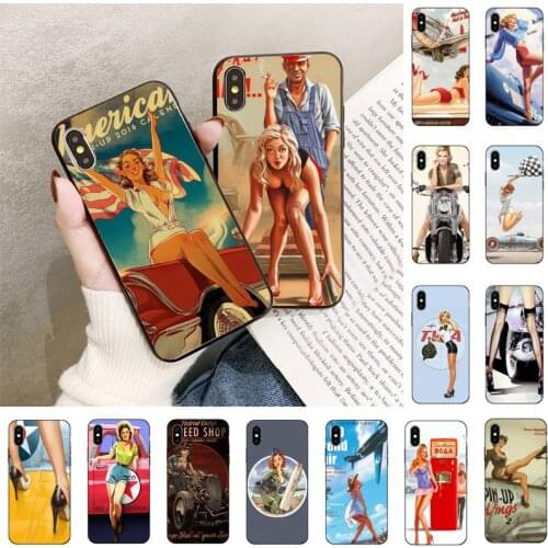 TOPLBPCS WW2 Sexy Pin up Girl Phone Case For iPhone 11 8 7 6 6S Plus 7 plus 8 plus X XS MAX 5 5S XR 12 11 Pro max se 2020 Case