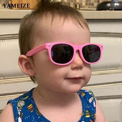 YAMEIZE Kids Polarized Sunglasses TR90 Boys Girls Sun Glasses Silicone Safety Glasses Elastic Frame Eyewear Gift For Children