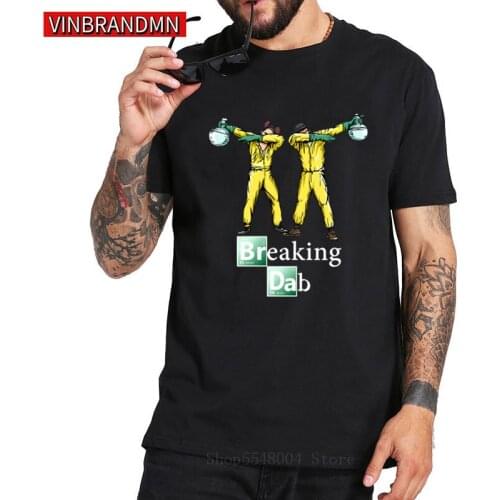 Breaking Dab T-Shirt Mens Hip Hop Dabbing Streetwear Heisenberg Tshirt Famous Film Breaking Bad T Shirt Casual 100% Cotton Tees