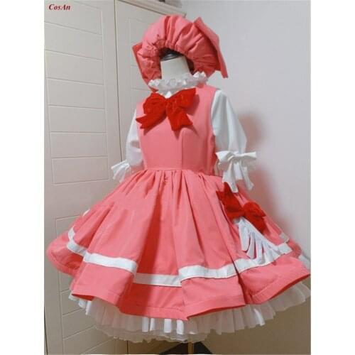 Hot Anime Cardcaptor Sakura Kinomoto Cosplay Costume OP1 Red White Uniform Dress Party Role Play Clothing High-End Custom-Make