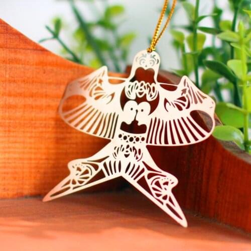 Kite stainless steel metal bookmark chinese classical foreign gifts cowhide paper packaging kite bookmark