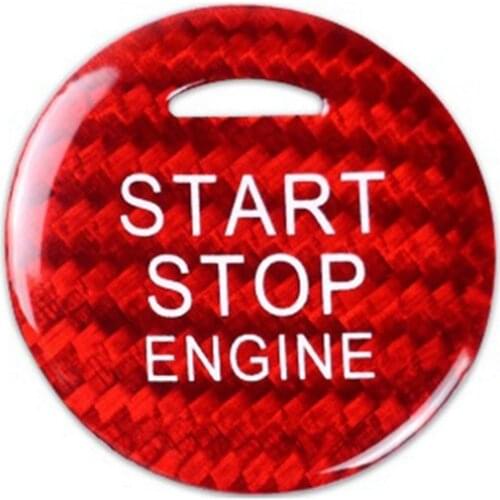 Carbon Fiber Car Engine Start Stop Button Ignition Device Cover for Mitsubishi Outlander ASX Eclipse Cross