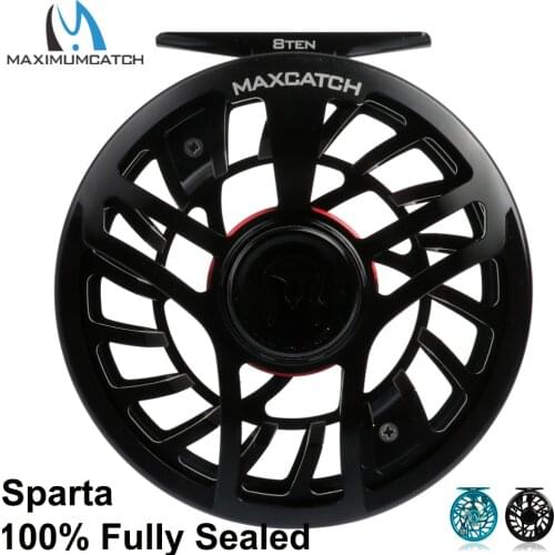 Maximumcatch SPARTA 100% Sealed Waterproof Fly Fishing Reel Saltwater 3-10WT 6061 T6 Aluminum Fly Reel and Spool