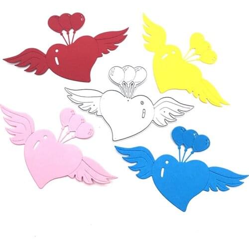 Julyarts Wings Of Love Metal Die Cut Craft Cutting Dies Card Making Carbon Steel Silver DIY Scrapbook Paper Album Embossing