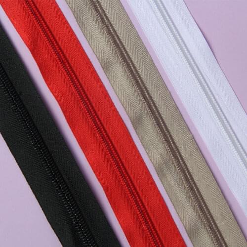 Zipper 5# White 1000cm(11 Yard) Nylon coil zippers wholesale Double Sliders Closed End Sewing Craft free shopping