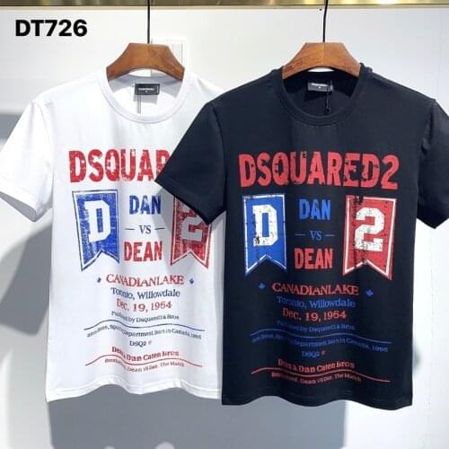 2021 DSQUARED2 Mens Womens Printed Letters Round Neck Short Sleeve Streetwear Hip Hop Pure Cotton Authentic Tee DSQ T-shirt