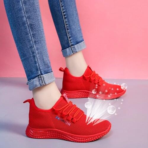 Basket Femme 2020 New Hot Sale Women Tennis Shoes Red Soft Breathable Sneakers Trainers Chaussures Zapatos Mujer Tenis Feminino