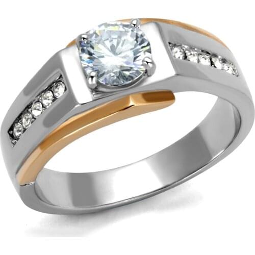 New arrival Stainless steel Crystal Ring Fashion jewelry Trendy style Wedding ring Full size Free shipping