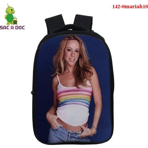 New Mariah Carey 3d Printing Backpack Boys Girls Rucksack Mariah Carey School Bags for Teenager Boys Girls Mariah Carey Bookbag