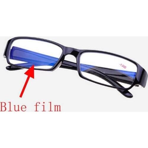 Fashion Mens Women Unisex Myopia Glasses nearsighted Eyewear with Blue Coated -1 -1.5 -2 -2.5 -3 -3.5 -4 -4.5 -5 -5.5 -6.0