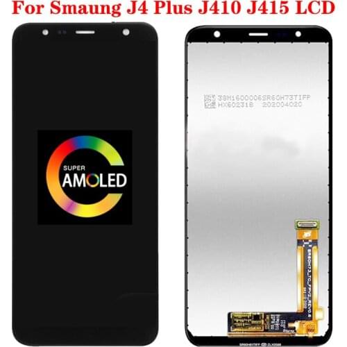 Original 6.0'' J4 Plus LCD For Samsung Galaxy J4+ 2018 J415 J415F J410 LCD Display Touch Screen Digitizer Assembly Repair Parts