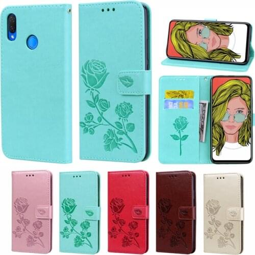 P Smart Z Fashion Rose Flower Leather Flip Case For Huawei P Smart Z Funds Mobile Phone Cover For Huawei P Smart Z Capa