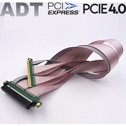 PCI Express 4.0 16x Flexible Cable Card Extension Port Adapter Riser Card 1 Slot PCIe X16 Riser for 1U 2U 3U Server IPC Chassis