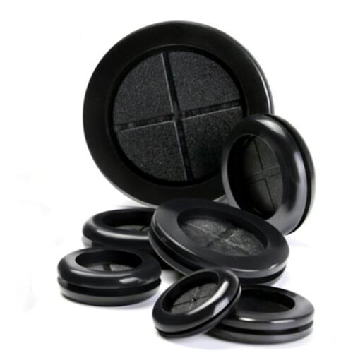 ECO rubber grommet Drilling hole 8 10 12 16 20 22 25 27 30mm dust proof 2 sides clip round ring wire cable protector