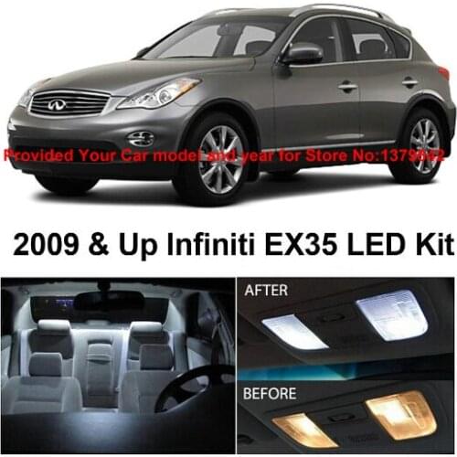 LED Interior Lights For Infiniti EX35 2009 & Up Car Auto automotive Reading dome light bulbs lamp for cars 13Pcs/Lot