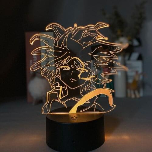 Anime Baby Nightlight Projector 3D LED Night Light Touch Sensor Hunter Killua Table Lamp Bluetooth Control Atmosphere Fans Gift