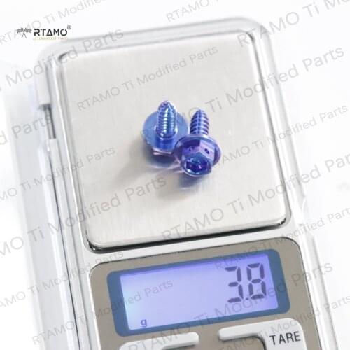 1 Piece Pack) Titanium Self-Tapping Screws M5x15 Hex Flange Spec Race Head Ti Bolt for Motorcycle Bike Car Parts