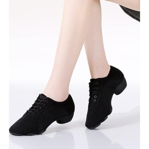 Latin Dance Shoes For Girl Female Breathable Oxford Cloth Net Ballroom Dancing Double Dance Sailor Teacher Shoes Male