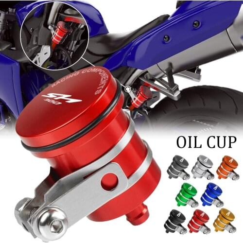Universal Motorcycle Aluminum Alloy Brake Fluid Reservoir Clutch Tank Oil Fluid Cup FOR HONDA SH300 SH 300 sh300 sh 300 2018