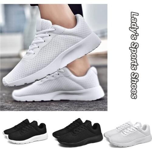 Women Breathable Sneakers 2021 Outdoor Mesh Shoes Casual Lace Up Comfortable Soles Fashion Running Sports Vulcanized Shoes