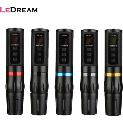 1 Set Rechargeable Wireless Tattoo Pen Machine Rotary Rocket Motor Device With Battery Aluminum Alloy Tatu Gun Tool Set