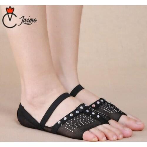 Professional Ballet Flats Belly Dancing Foot Toe Pad 1 Pair Sequins foot Protector Professional Belly Dance Accessories