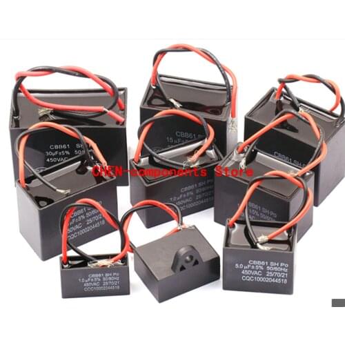 1pcs new CBB61 450V 0.1uF 1uf~20uF Starting capacitor of exhaust fan 450VAC/500V 1.2UF 1.5UF 1.8UF 2UF 3UF 5UF 10UF 18UF