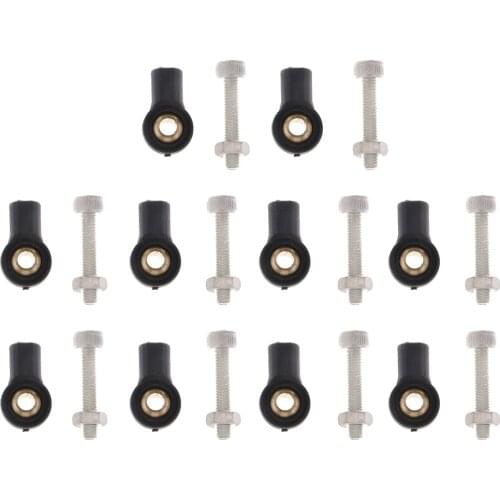 10 Pieces M3 all Head Rod End for RC Car Truck Accessories Parts