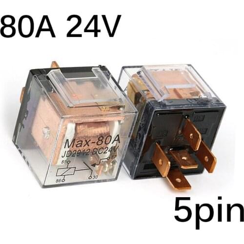 12V/24V 80A/100A Optional Car Automobile Relay SPST 4 Pin/SPDT 5 Pin Waterproof With Green LED Light And Ceramic Socket