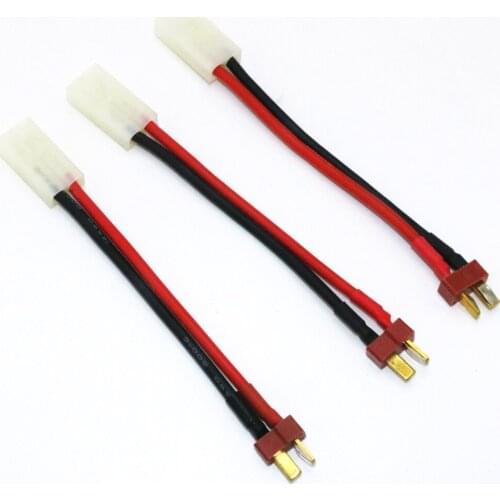 3pcs/lot Big Tamiya Male Plug to T plug Female plug Adapter Cable For Rc lipo Battery