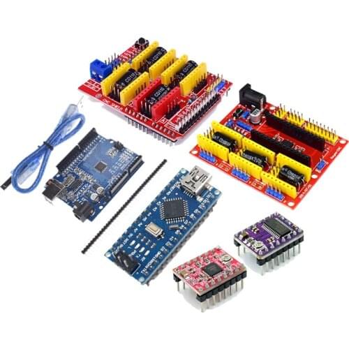 CNC shield v3 V4 engraving machine 3D Printer+ A4988 driver expansion board NANO 3.0 / UNO R3 with USB cable