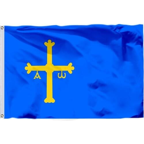 Asturias Flag 90x150cm 3x5ft 100D Polyester Double Stitched High Quality Spain Autonomous Regions 60x90cm 21x14cm Banner