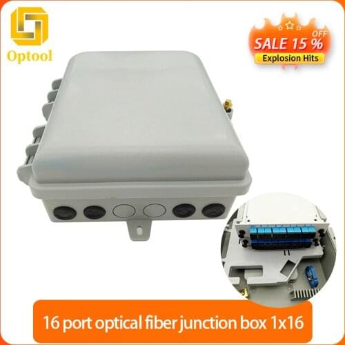 FTTH FDB 16 Ports Fiber Terminal Box 1x16 PLC Splitter Box fiber optic distribution box freeshipping